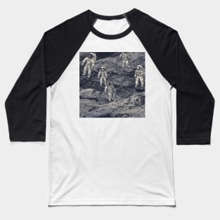 Astronaut Pattern Baseball T-Shirt